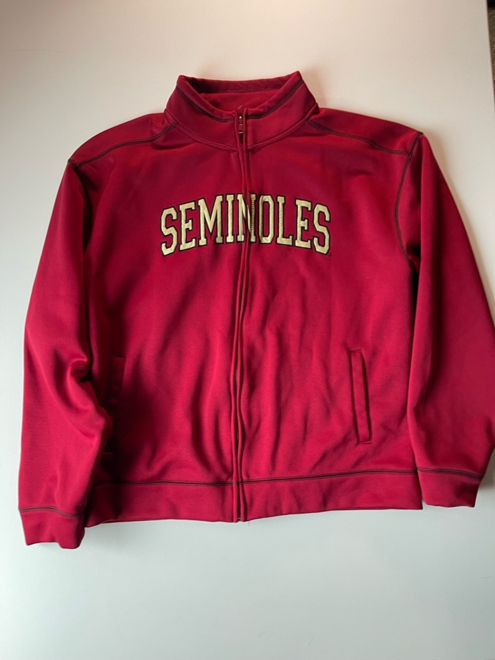 Red Seminoles Full-Zip Varsity Jacket